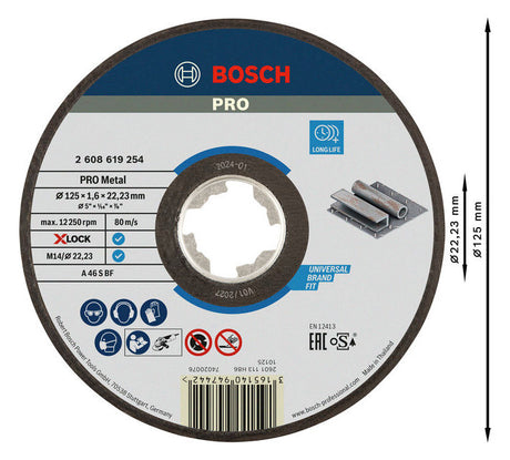 BOSCH-EW Trennscheibe 125x1,6mm f.Metall 2608619254