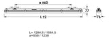 PRACHT Leermodul ws Kst L1284mm B76mm LUNA BL 5212104-LUNABL_RETRO H77mm