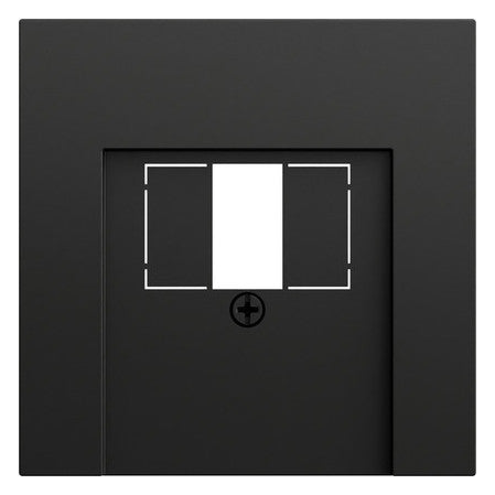 GIRA Zentralplatte USB/TAE 1f sw mt 027674 Schraubbef