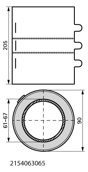 WALRAVEN Brandschutzmanschette Pacifyre MK II für br. Rohr / ged. MSV 63 mm
