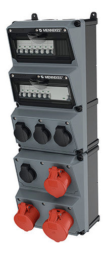 MENNEKES CEE-Kombi Kst gr IP44 4Steckd AMAXX 950040 2x16A5p400V 1x32A5p400V