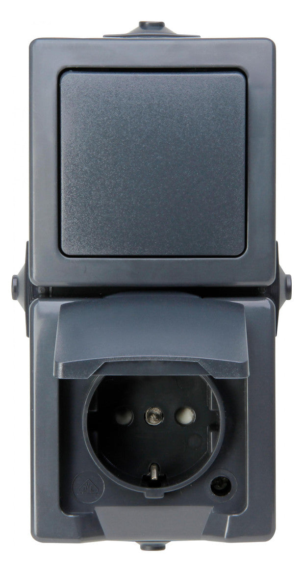 KOPP Steckdosenkombination AP Wechs anth NAUTIC 138515009 IP44 mt
