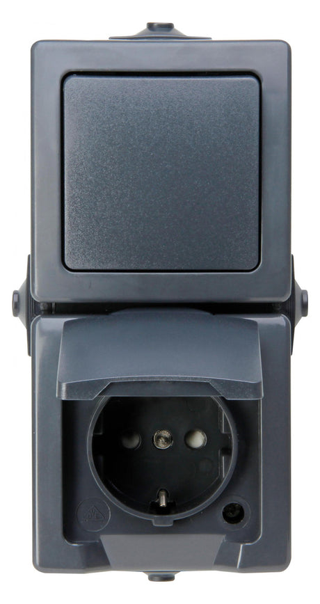 KOPP Steckdosenkombination AP Wechs anth NAUTIC 138515009 IP44 mt
