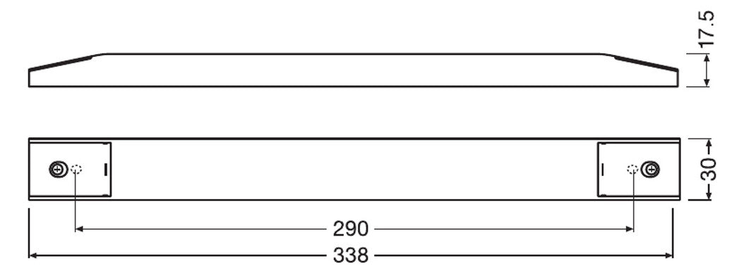 OSRAM LED-Trafo 60W 24V IP20 Kstgeh stat OT SLIM 60/220-240/24 338x30x17,5mm