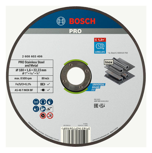 BOSCH-EW Trennscheibe 180x1,6mm f.Metall 2608603406