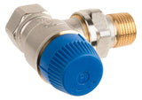 Honeywell Thermostatventil Kombi-TRV Messing vernickelt, Eck, DN10 | V2100EPI10