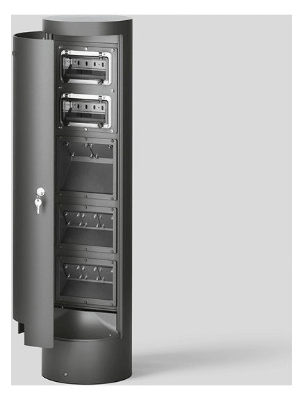 BEGA Steckdosensäule Metall graphit 8dos 71014 1035x265x265mm IP44