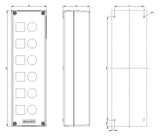 SIEMENS Aufbaugehäuse Kst  22mm IP68 3SU1806-0AA00-0AB1 85x280x63,8mm