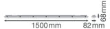 LEDVANCE LED-Feuchtraumleuchte 4000K gr DP HE EL 1500 P 40W ML 840 IP65 16,6-39,