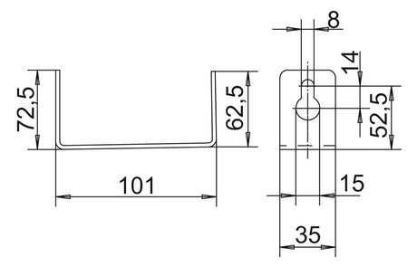 BETTERMANN Kabelhalteklammer BS-K ST BSKD-W1021 210x105mm schraub