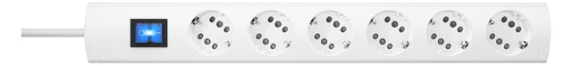 KOPP Steckdosenleiste 6f ws m.Ein/Aus 3m 234202016 35° IP20 1,5qmm