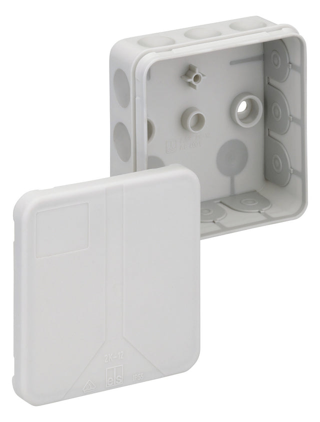 SPELSBERG Abzweigdose IP55 2,5qmm Kst 2K-12-L 85x85x37mm quadrat Wand/Decke