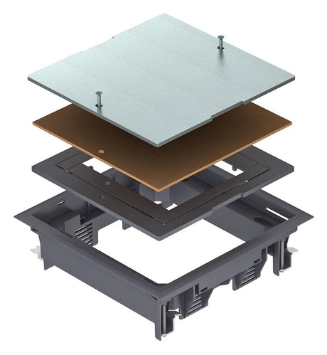 BETTERMANN Zugdoseneinsatz Kst quadrat ZES4-2 U10T 7011 gr f.UF-K 5mm trocken
