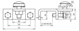 DEHN SE Anschlussklemme  6-10mm 3-18mm AK 6.10 KB W KBF3 18 STTZN ST f/vz