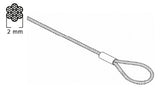 WALRAVEN Drahtseil-Schlaufe DobyGrip ev 1 m x 2 mm - inkl. Schloss