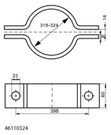 Walraven Rohrschelle DIN 3567 Typ A feuerverzinkt DN 300 | 46110324