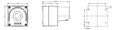 SIEMENS Befehls-/Meldegerät 1f 1tast Kst 3SU1801-0NB00-2AC2 IP68