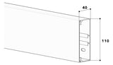 GGK Leitungsführungskanal Kst aws unbeh LFG 40x110 40x110x2000mm RAL9010