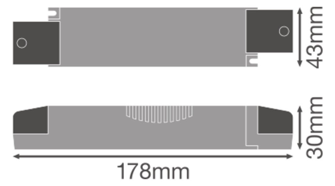 LEDVANCE LED-Trafo 30W 24V IP20 Kstgeh DR-SUP -30/220-240/24 stat 178x43x30mm