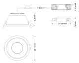 LEDVANCE LED-Einbaustrahler 20-30W EVG DL CMFT DA D200 P 30W MS 940 U19 WT DALI