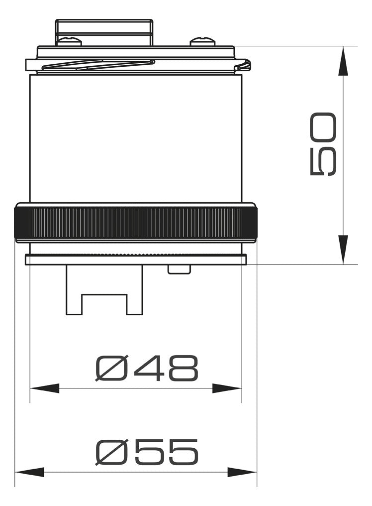 GROTHE Dauer/Blinklicht LED rt  48mm AC System T-Mini MWB 8632 IP65 240V/50Hz