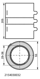WALRAVEN Brandschutzmanschette Pacifyre MK II für br. Rohr / ged. MSV 32 mm