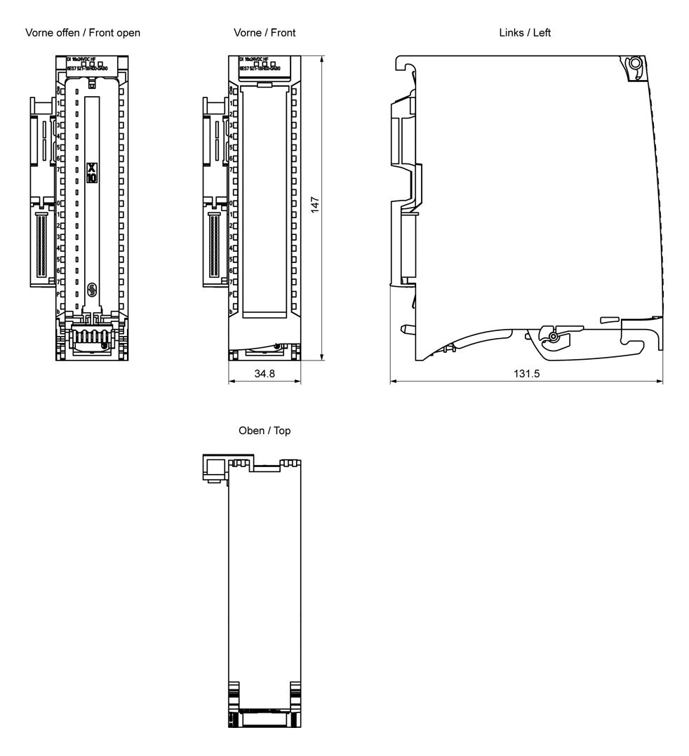 SIEMENS SPS-Digitales E/A-Modul 16Eing 6ES7521-1BH00-0AB0 DC 20,4-28,8V