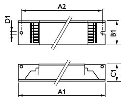 PHILIPS-LM Vorschaltgerät 2x58W elektr HF-R 258 TL-D EII 220-240V 50/60Hz f.T8