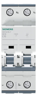 SIEMENS Leitungsschutzschalter UC C 10A 5SY4210-7 1+N 400V 2TE 50Hz IP20