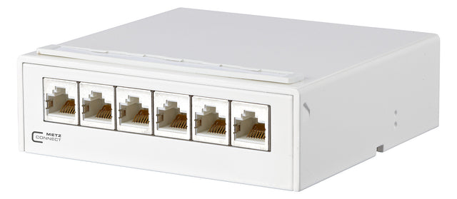 METZ CONNECT Patchpanel 6Ports Wandmont 130862-21C-E 6Ports Cat6A Schirm