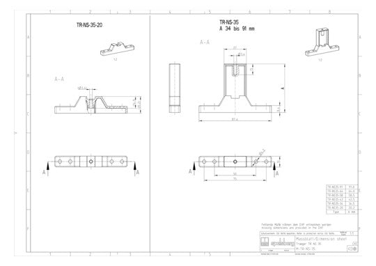 SPELSBERG Normschienenträger TR NS35-64