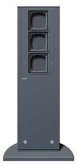 GIRA Steckdosensäule Metall anth 3dos Gira Energiesäule 134528 491x142x75mm