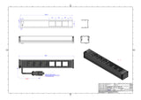 BACHMANN Steckdosenleiste 3/3f sw 0,1m CONI 912.006 35° IP20 1,5qmm