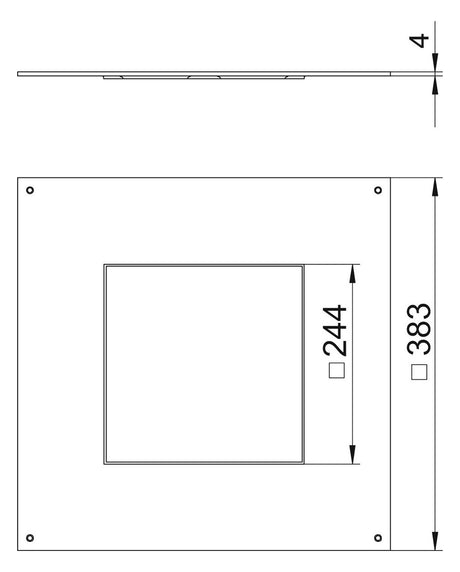 BETTERMANN Montagedeckel ST rechteck 4mm DUG 350-3 9 trocken 383x383mm