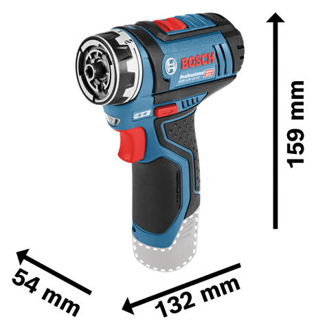 BOSCH-EW Akku-Bohrschrauber 12V 2Ah 30Nm Professional PRO GSR 12V-15 FC  1-10mm