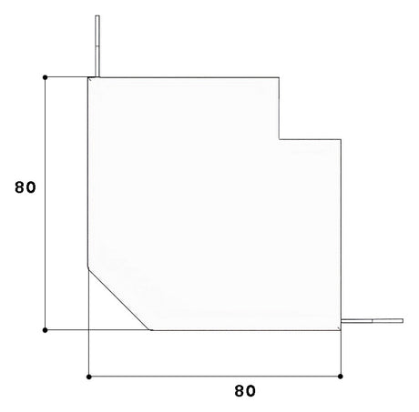 GGK Außeneck GEB-K 62x150mm HFT 90° Kst FB 60x150-AE aws RAL9010 unbeh