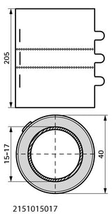 WALRAVEN Brandschutzmanschette Pacifyre MK II für br. Rohr / ged. MSV 16 mm