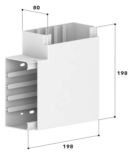 GGK Flachwinkel GEB-K UT/OT 80x150mm Kst FB 80x150-FW rws unbeh RAL9010