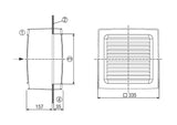 MAICO Fensterventilator 230V selbsttät EVN 22 490cbm/h Entlüft Kst 1160Upm ws