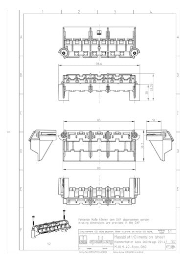 SPELSBERG Haltevorrichtung Ersatzteil Abox 060 KH 221 4²