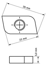 Walraven Schiebemutter RapidRail M8 26x26x5 Edelstahl 1.4401 V4A | 6511008