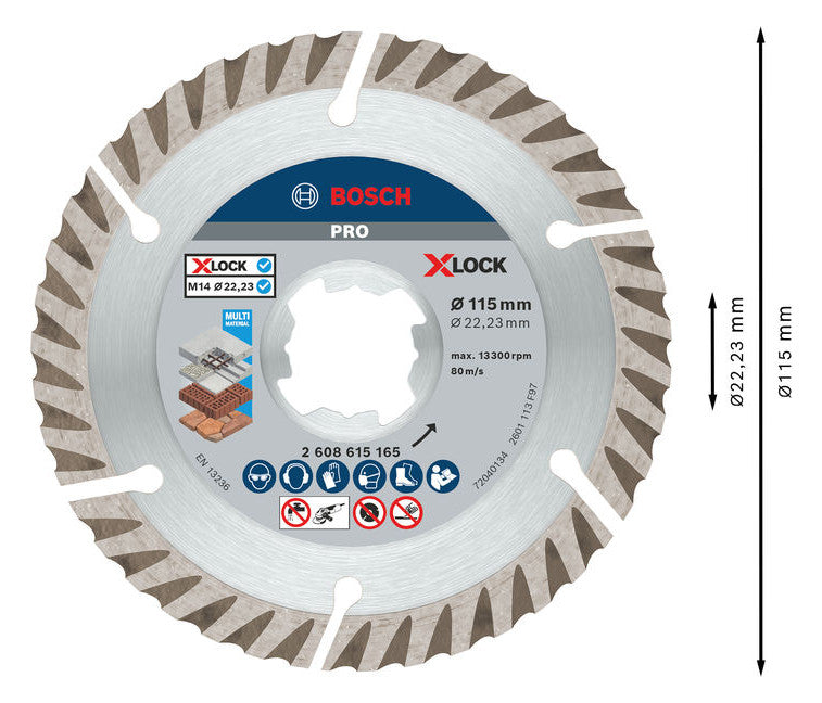 BOSCH-EW Diamant-Trennscheibe 115x10mm 2608615165 f.Backstein f.Beton Kst