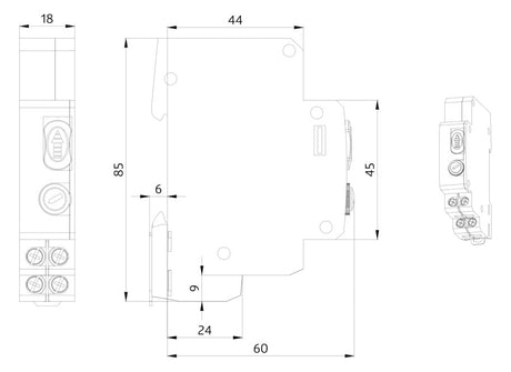 BEG Treppenlichtzeitschalter REG elektr SCT1 grau 230VAC 3/4Leiter 230V/AC 1TE