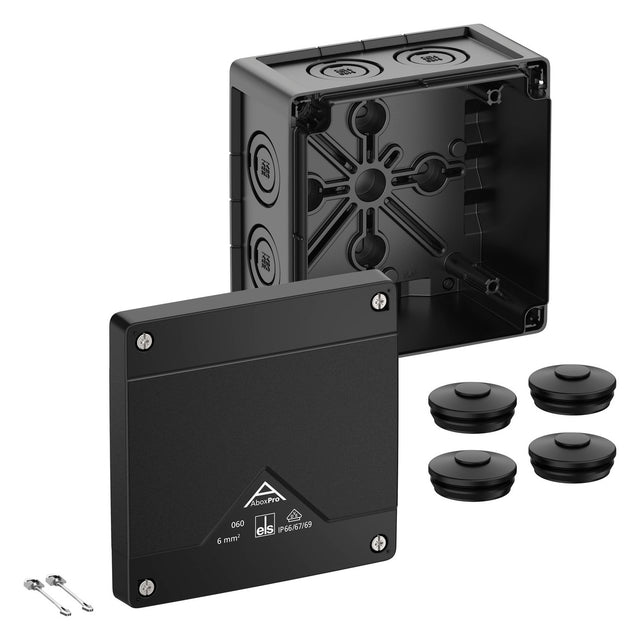 SPELSBERG Abzweigkasten 127x127mm Kst sw Abox Pro 060-L/sw IP66/IP67/IP69 IK09