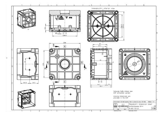 SPELSBERG Gerätedose UP Klemme luftd Kst BS 1-K 86x86x60mm IP30 quadrat