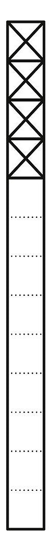 SIEDLE Kommunikations-Säule alu freisteh KS 613-4 W ws 4mod 211x1344x130mm