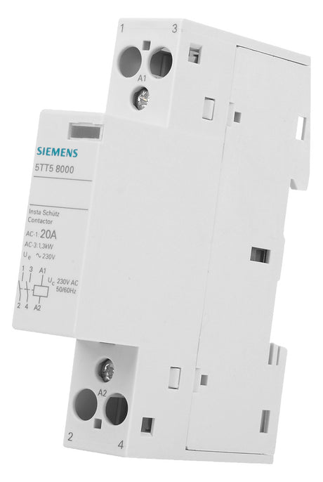 SIEMENS Installationsschütz 20A 230V/AC 5TT5800-0 230V/AC 2S 1000W/AGL 1TE