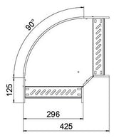BETTERMANN Bogen_starr 90° horiz RB 90 630 FSK SW 60x300mm int.Verb