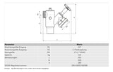 Honeywell Systemtrenner BA295STN-A Standrohr, C-Festkupplung A, 11/2" | BA295STN-11/2A