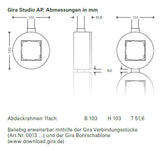 GIRA Gehäuse AP 1f Kst sw glz AP-Geh 0061055 IP20